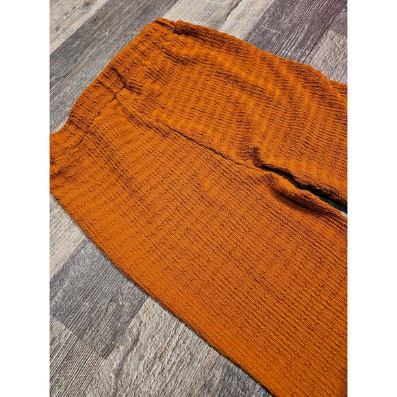 Stitch & pine textured boho flare yoga burnt orange rust Hippie small stitchfix - Picture 2 of 6